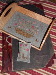 floral basket tray with fob