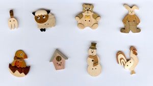 boutons en bois