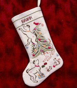 britty puppy christmas stocking