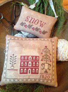 snowed in pinkeep & ornament