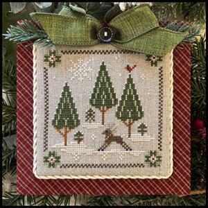 in the woods deer, série log cabin christmas